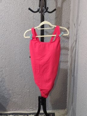 Bright Red Sleeveless One-Piece Bodysuit